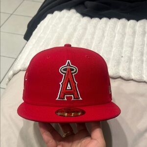 Red Baseball Cap with Logo